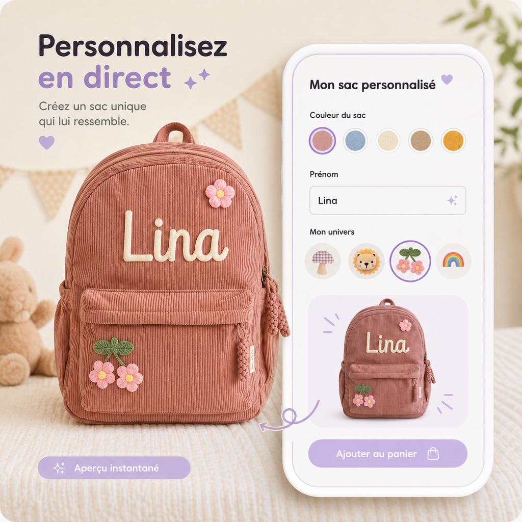 Sac à dos enfant personnalisé Pikoé™
